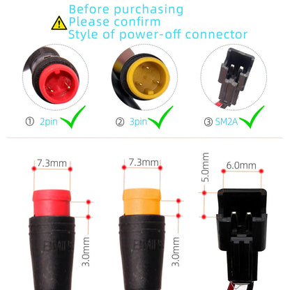 NFOX mountain bike hydraulic disc brake kit SM2A four piston caliper electric scooter 2-pin 3-pin power-off handle accessories