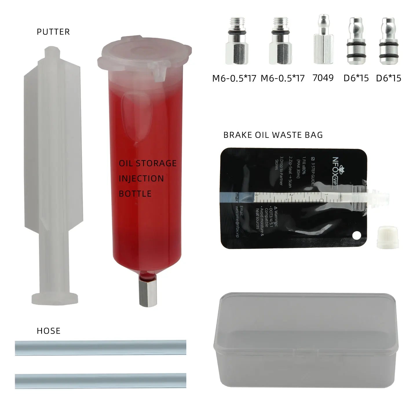 NFOX electric skateboard bicycle oil storage bottle syringe 45ML/1.59OZ hydraulic brake oil disc brake exhaust oil change tool