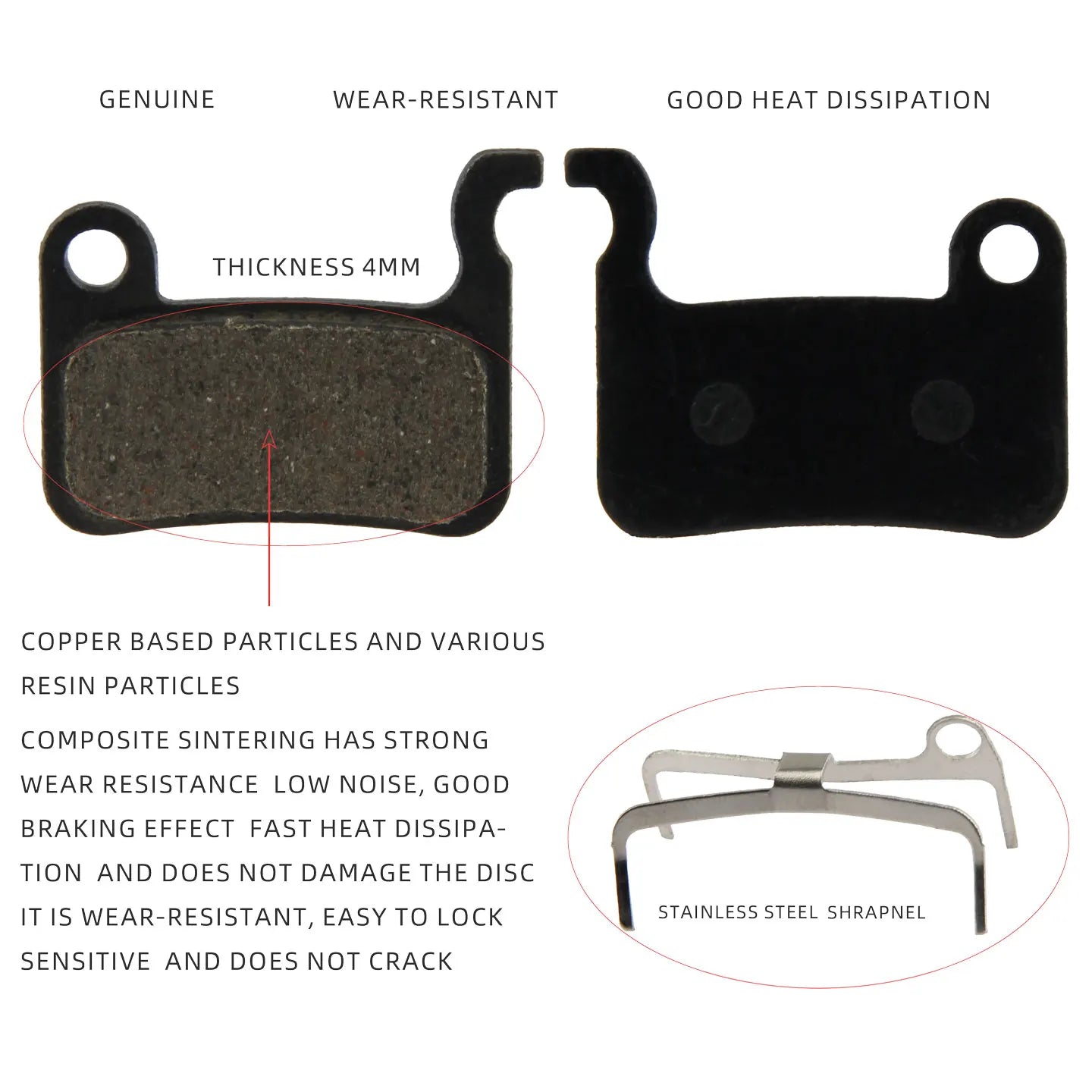 ZOOM HB100 mountain bike disc semi metal brake pad ceramic hydraulic brake pad suitable for HB875 equal line pull oil disc brake