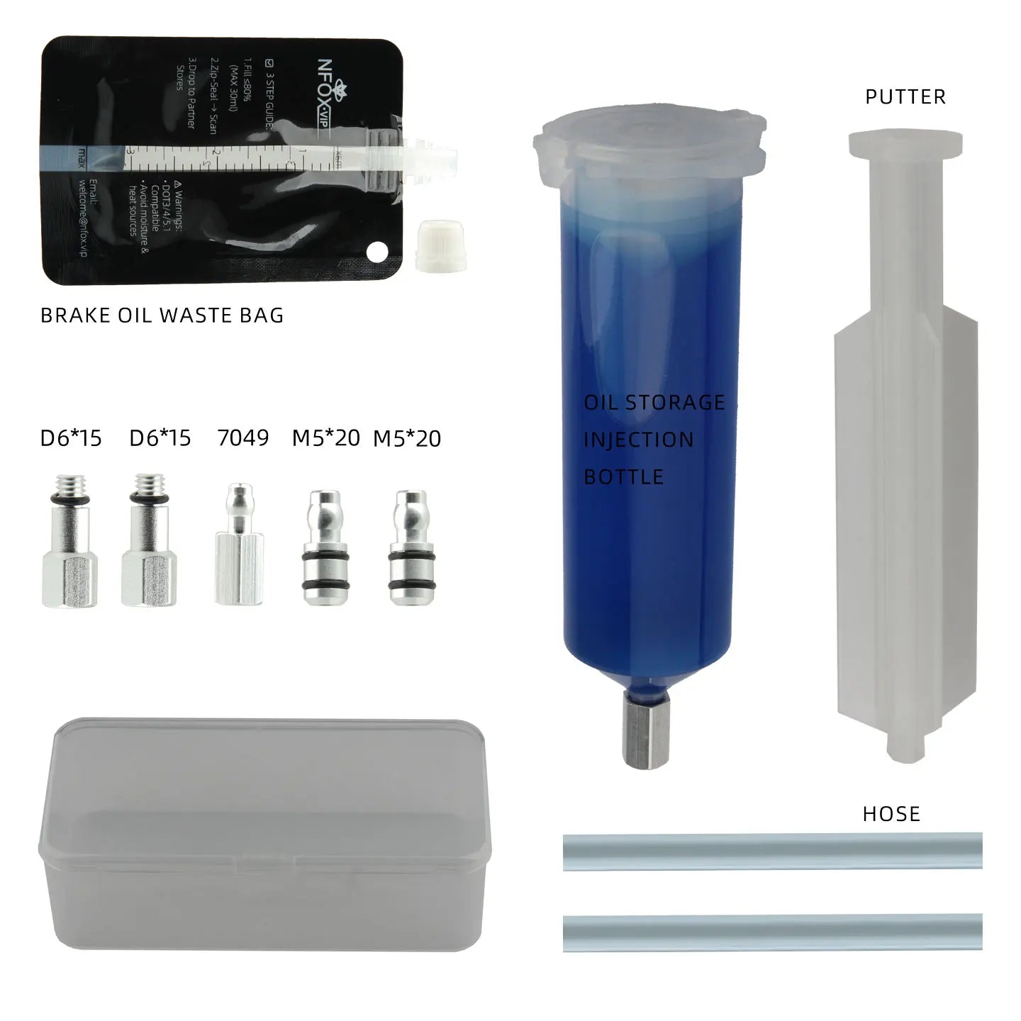 NFOX electric skateboard bicycle oil storage bottle syringe 45ML/1.59OZ hydraulic brake oil disc brake exhaust oil change tool