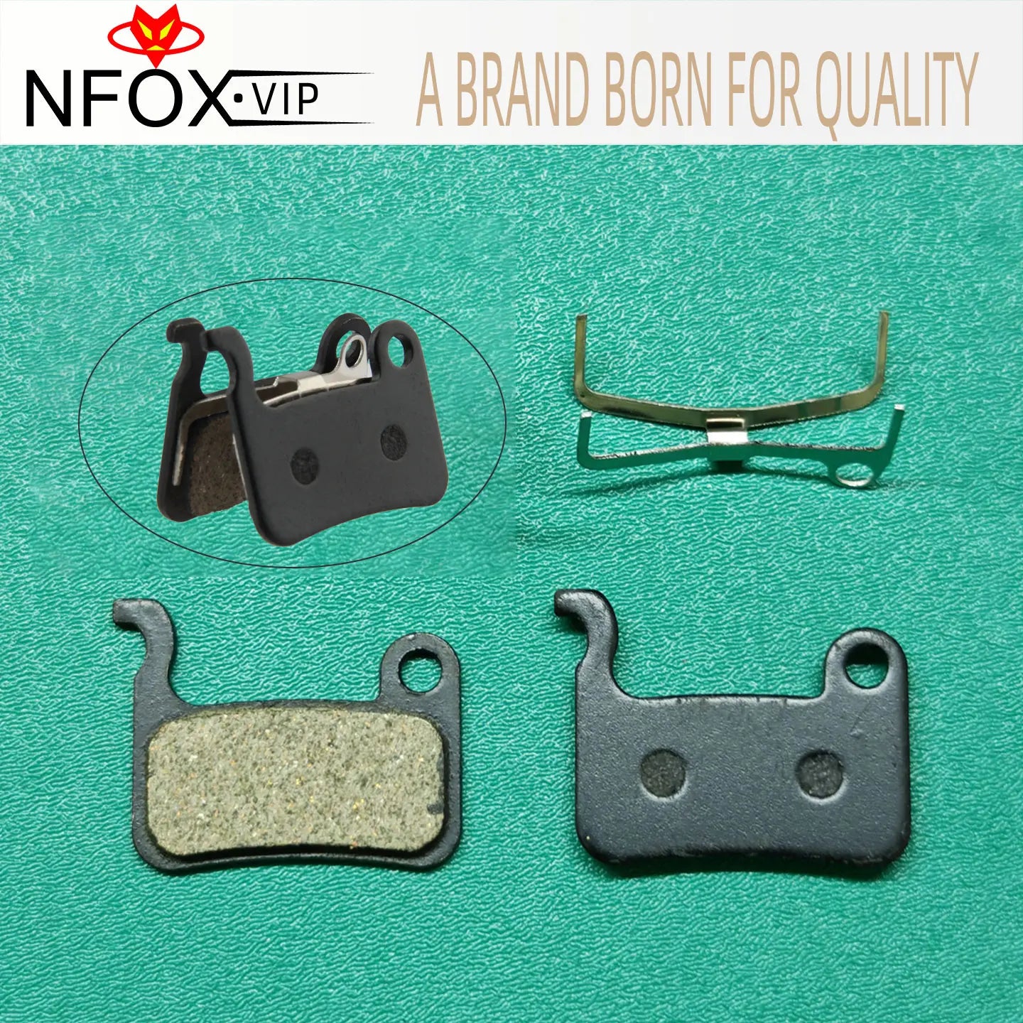 ZOOM HB100 mountain bike disc semi metal brake pad ceramic hydraulic brake pad suitable for HB875 equal line pull oil disc brake