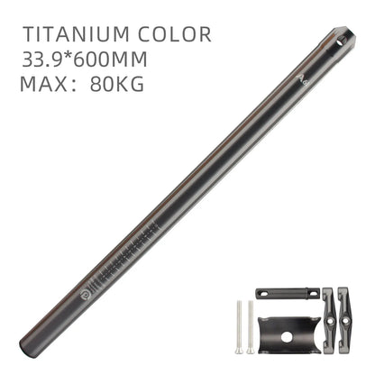 Ultra light aluminum alloy 33.9 * 600mm mountain bike seat tube MTB road foldable seat post universal 31.8 * 580mm accessory
