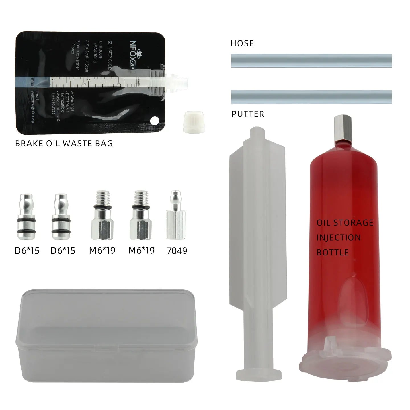 NFOX electric skateboard bicycle oil storage bottle syringe 45ML/1.59OZ hydraulic brake oil disc brake exhaust oil change tool