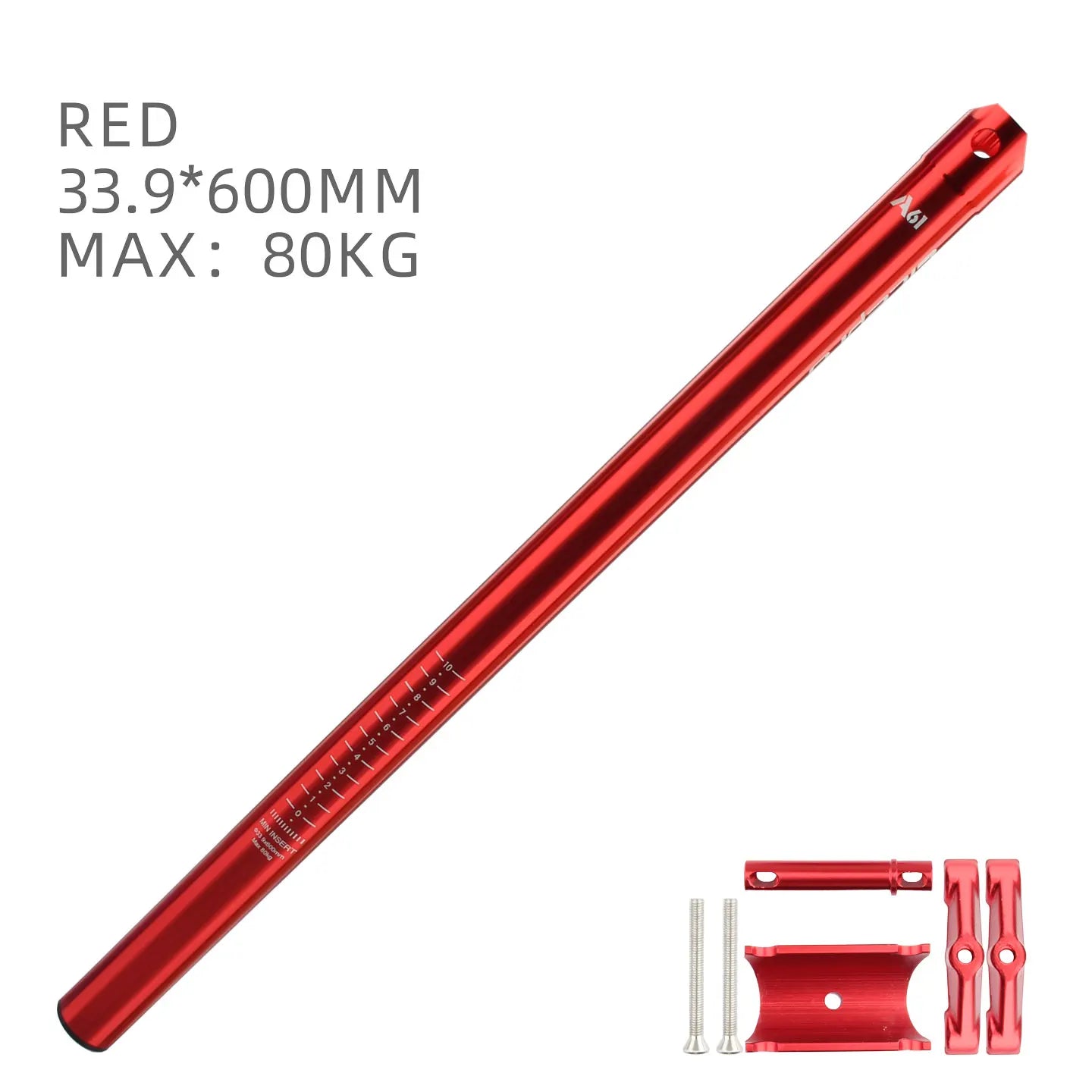 Ultra light aluminum alloy 33.9 * 600mm mountain bike seat tube MTB road foldable seat post universal 31.8 * 580mm accessory