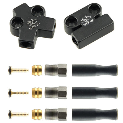 NFOX B015-4 piston caliper tricycle power-off brake handle three-way one support two oil pipe accessories hydraulic brake kit