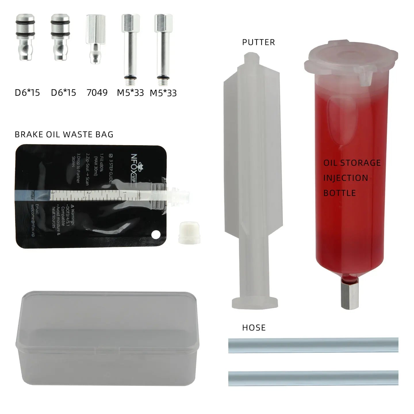 NFOX electric skateboard bicycle oil storage bottle syringe 45ML/1.59OZ hydraulic brake oil disc brake exhaust oil change tool