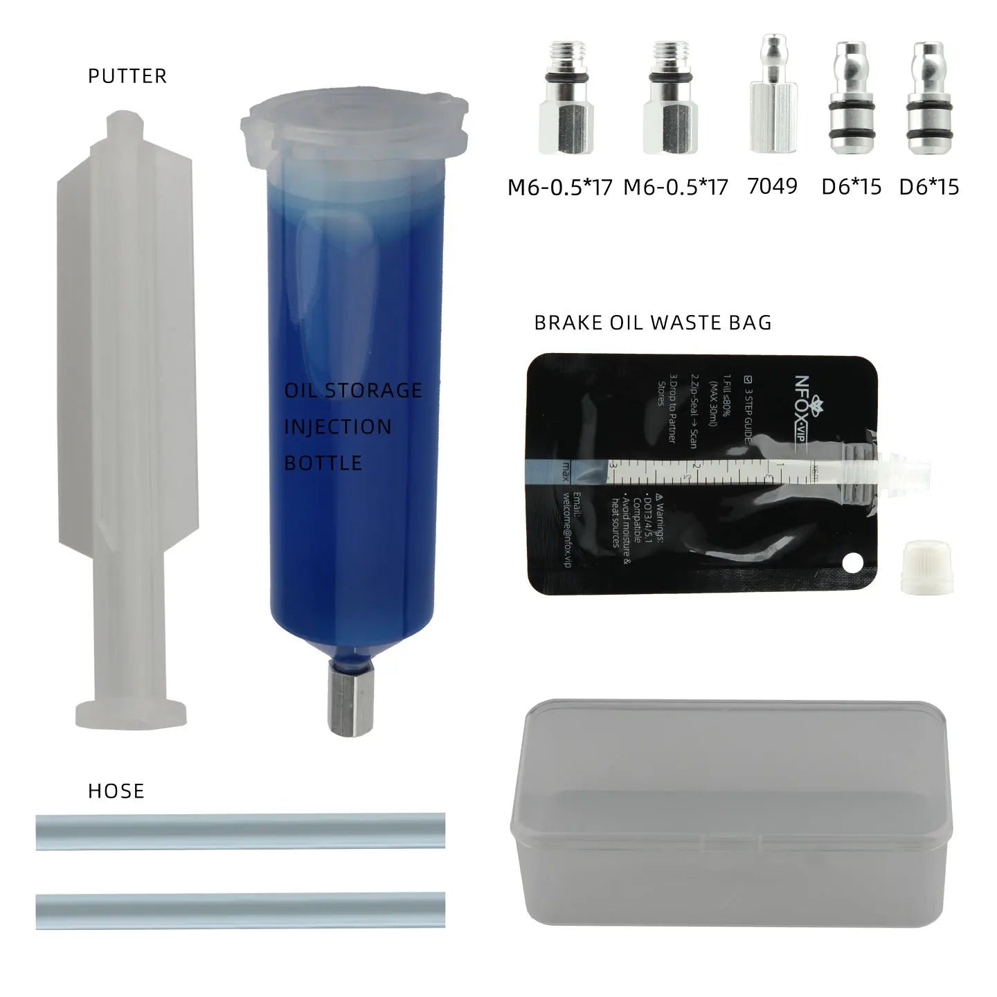 NFOX electric skateboard bicycle oil storage bottle syringe 45ML/1.59OZ hydraulic brake oil disc brake exhaust oil change tool