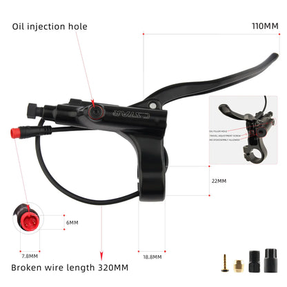 C. STAR  electric scooter power-off brake lever  bicycle specific hydraulic wear-resistant brake accessory  4-piston clamp