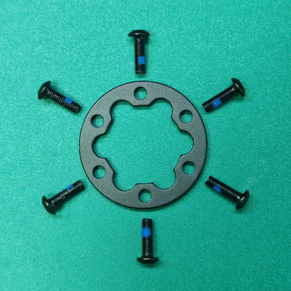 Electric Scooter Brake Disc Gasket Round Black 4.0mm Inner Fancy Bicycle Disc 6-hole Gasket Wheel Hub Flower Drum High Pad