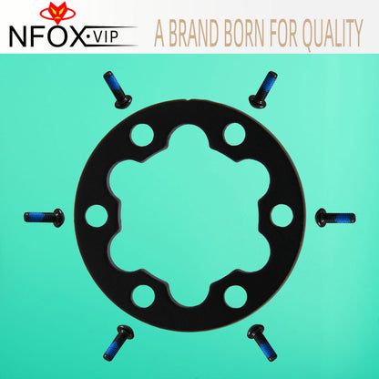 Electric Scooter Brake Disc Gasket Round Black 4.0mm Inner Fancy Bicycle Disc 6-hole Gasket Wheel Hub Flower Drum High Pad