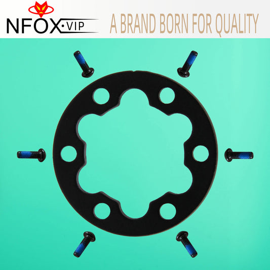 Electric Scooter Brake Disc Gasket Round Black 4.0mm Inner Fancy Bicycle Disc 6-hole Gasket Wheel Hub Flower Drum High Pad