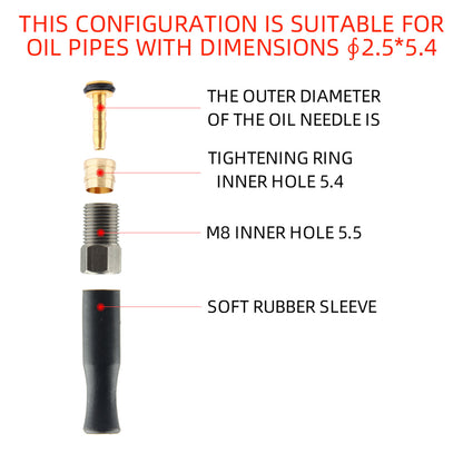 NFOX TE Oil Needle Copper Sleeve Three-Wheeled Vehicle Hydraulic Brake Oil Brake Three-Way Aluminum Alloy One-to-Two Accessories Modification Oil Pipe Connector Oil Distributor Valve