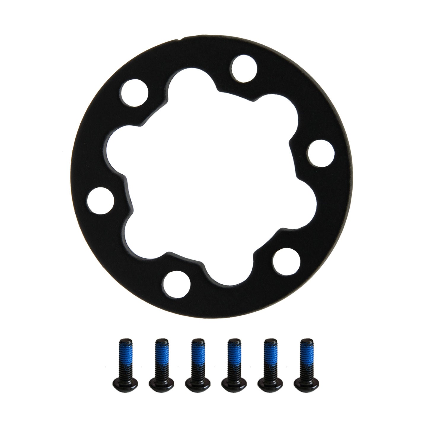 Electric Scooter Brake Disc Gasket Round Black 4.0mm Inner Fancy Bicycle Disc 6-hole Gasket Wheel Hub Flower Drum High Pad