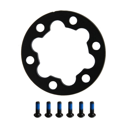 Electric Scooter Brake Disc Gasket Round Black 4.0mm Inner Fancy Bicycle Disc 6-hole Gasket Wheel Hub Flower Drum High Pad