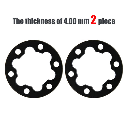 Electric Scooter Brake Disc Gasket Round Black 4.0mm Inner Fancy Bicycle Disc 6-hole Gasket Wheel Hub Flower Drum High Pad